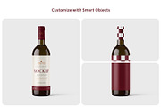 Dark Glass Wine Bottle Mockup Set, a Packaging Mockup by Country4k (Thumbnail 3 of 4)