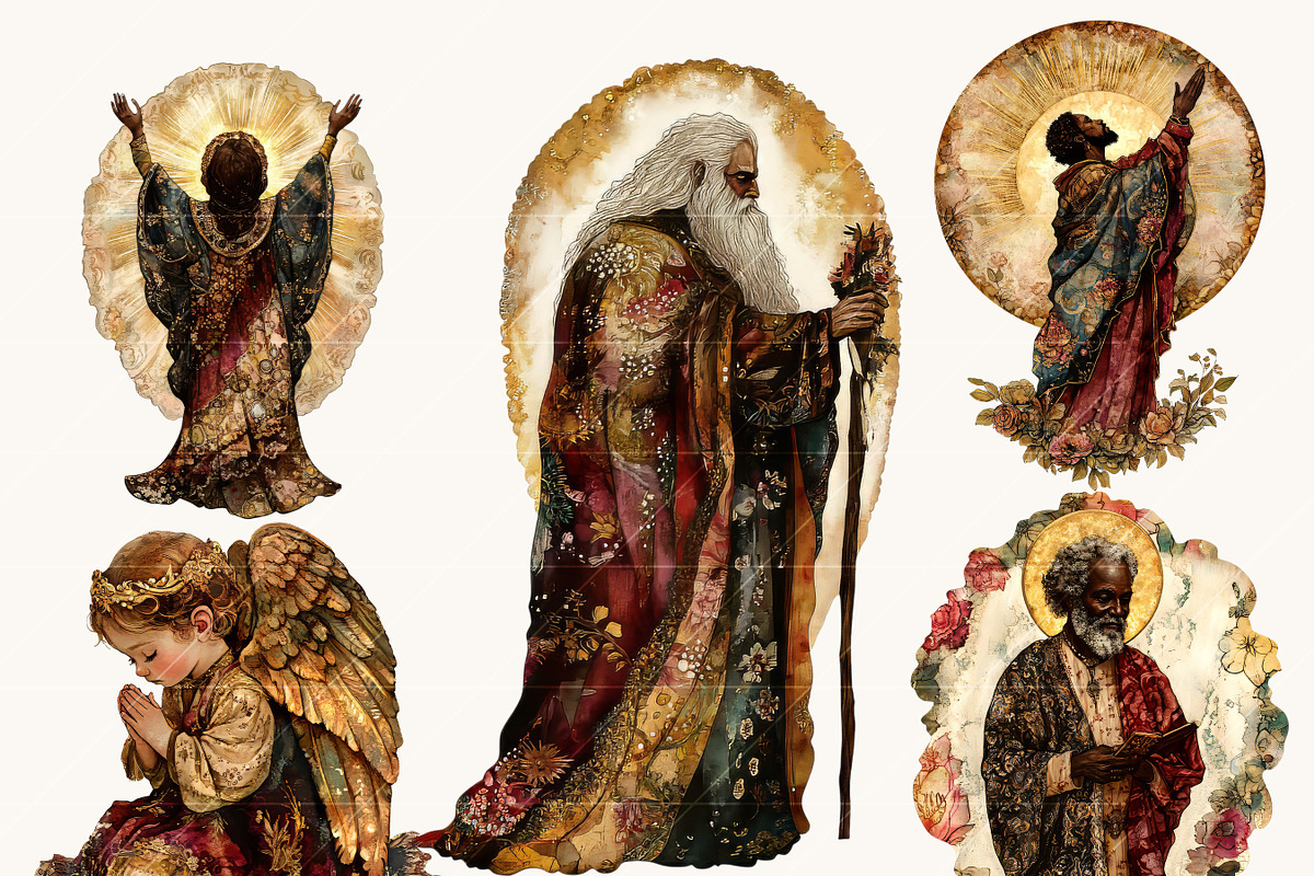 Watercolor Nativity Scene Clipart, a Person Illustration by Design Scotch (Photo 6 of 8)