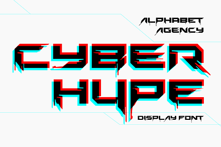 CYBERHYPE FONT, a Sans Serif Font by Alphabet Agency