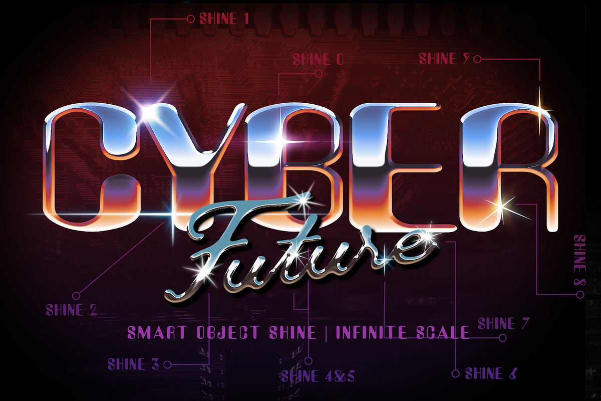 Heavy Metal Chrome Layer Styles, a Layer Style Add-On by PixelMoshpit (Photo 3 of 5)