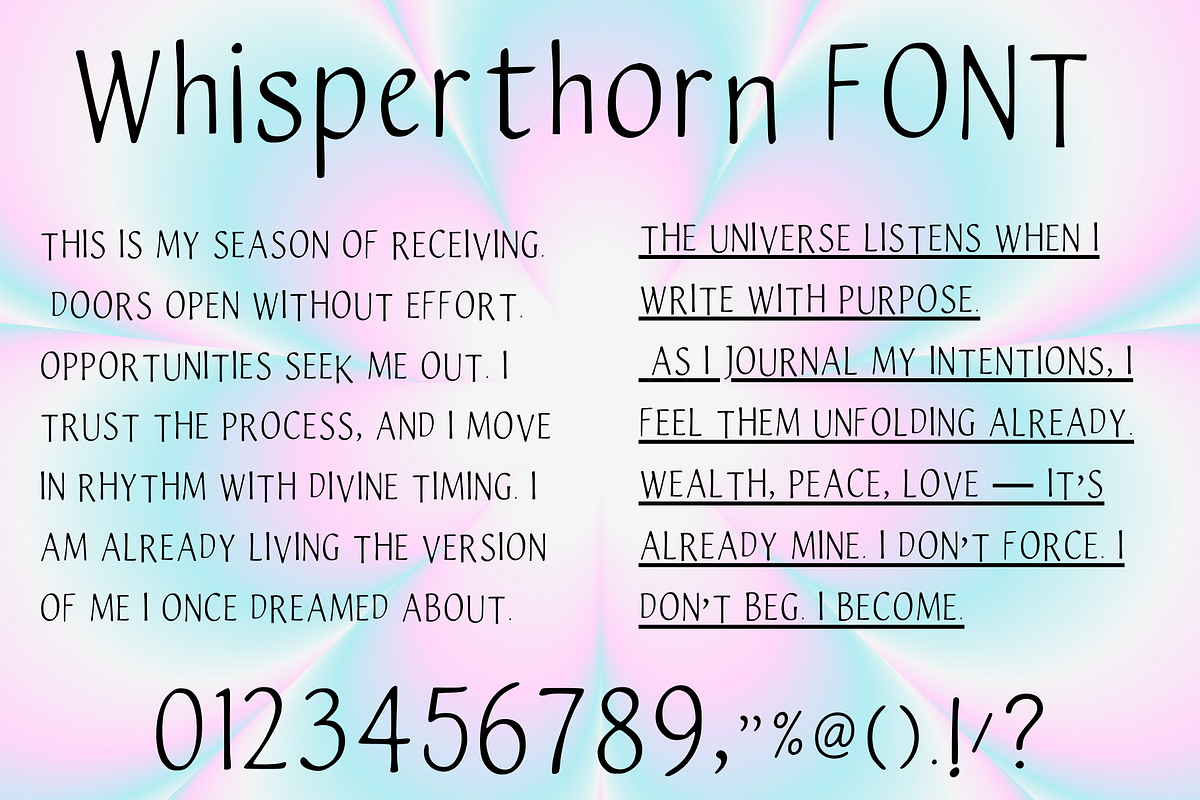 Whisperthorn – Minimalist Handwritte, a Handwritten Font by Raven&RoseStudio (Photo 3 of 3)