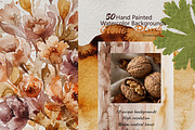 50 Warm Watercolor Backgrounds Pack, a Background Graphic by DreamoraArt (Thumbnail 2 of 6)