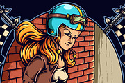 Racer Girl, an Illustration by TSV Art Collective (Thumbnail 1 of 2)