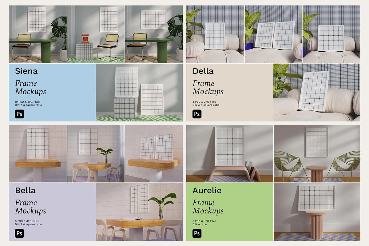 19 in 1 Frame Mockups Bundle, a Household Mockup by Bonumo (Photo 3 of 8)