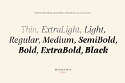 Restora Neue - 18 Fonts, a Serif Font by Nasir Udin (Thumbnail 15 of 20)