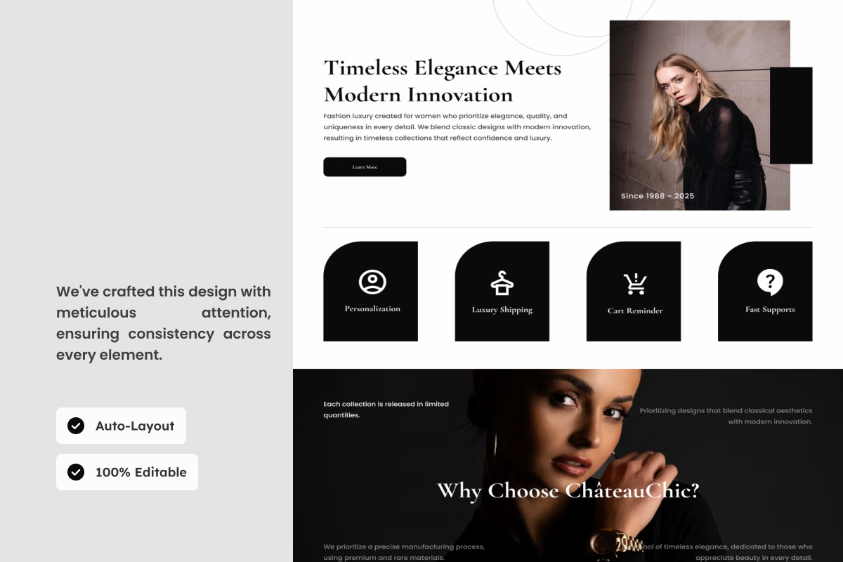 ChateauChic - Fashion Landing Page, a Landing Page Template by productype1 (Photo 2 of 5)