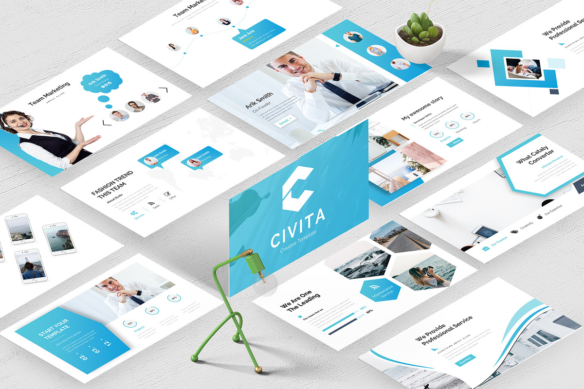 Civita Creative Keynote Template, a Presentation Template by One Percent Studio (Photo 1 of 22)