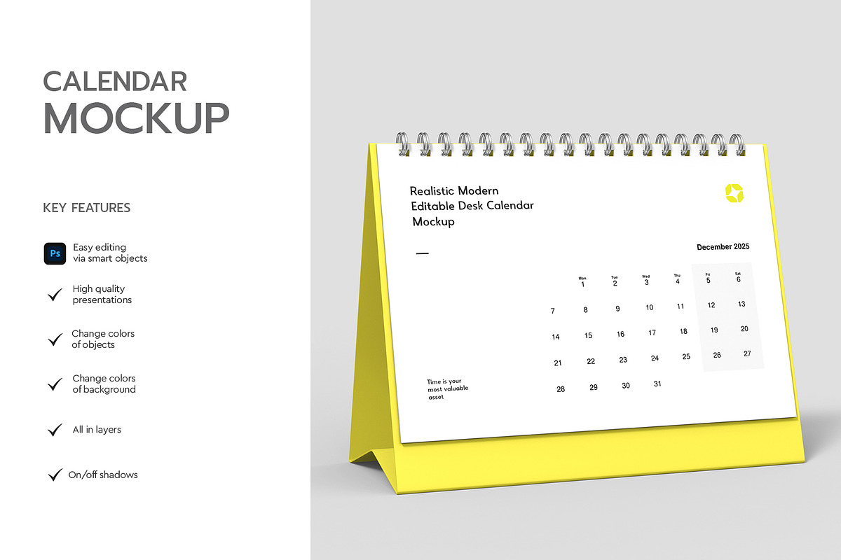 Realistic Calendar Mockup, a Product Mockup by graphypix (Photo 2 of 4)