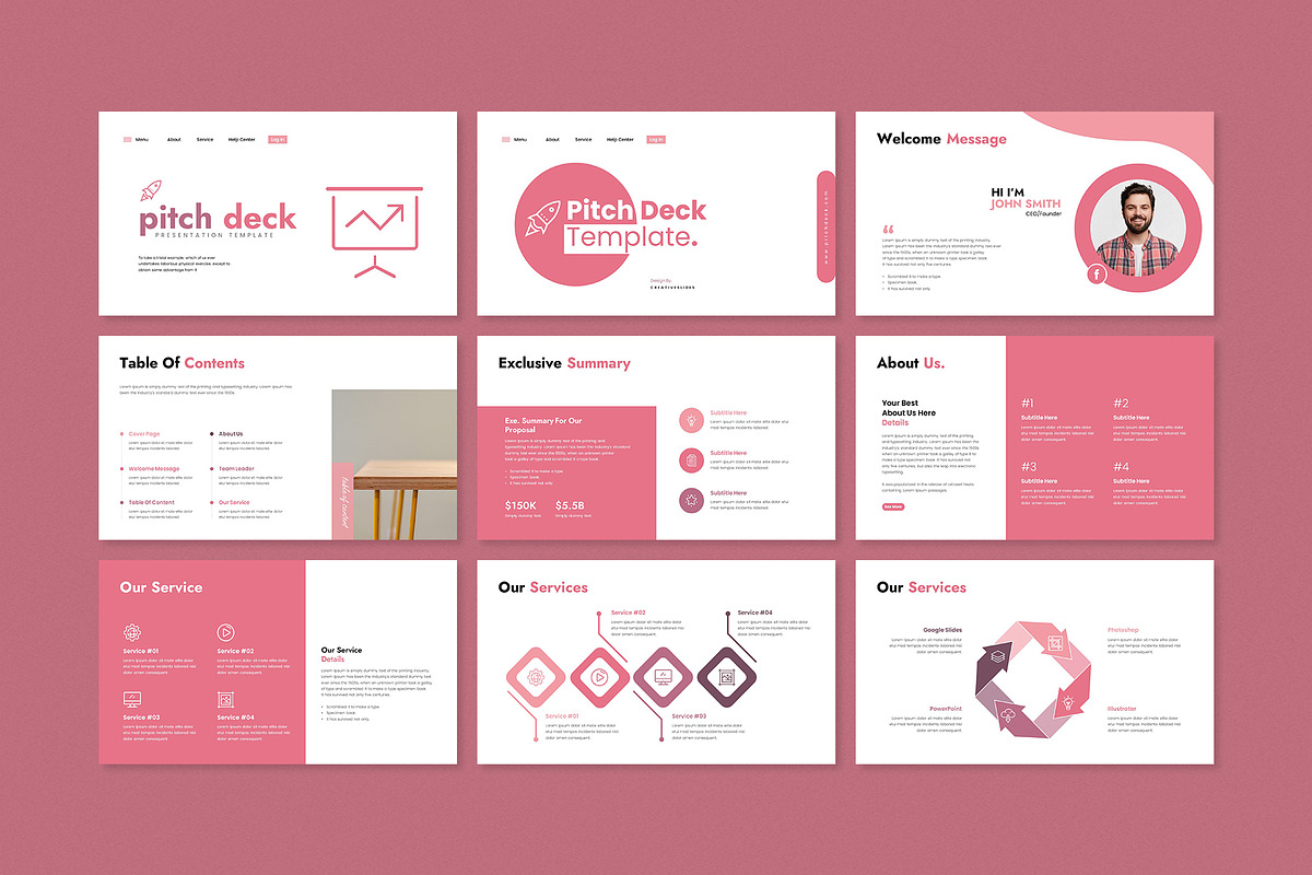 Pitch Deck PowerPoint Template preview 3