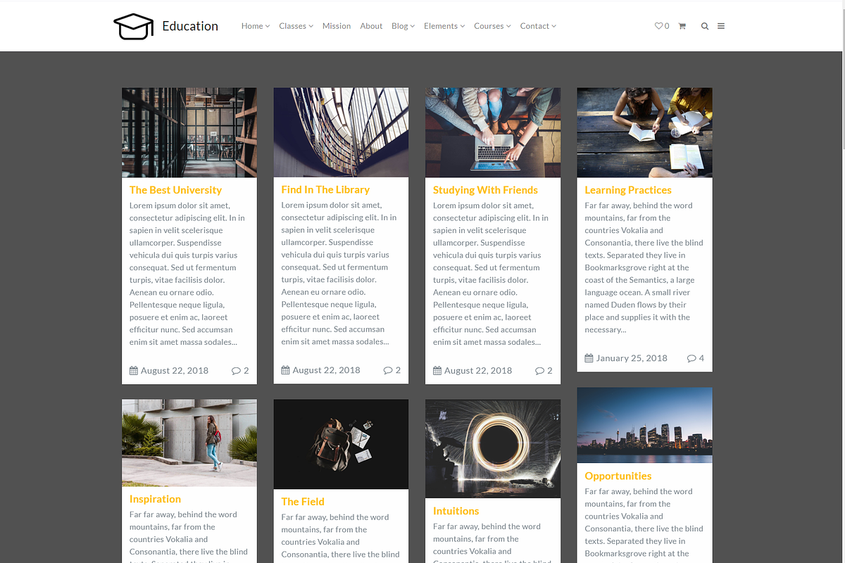 Education & Courses WordPress Theme, a WordPress Template by Visualmodo (Photo 26 of 41)