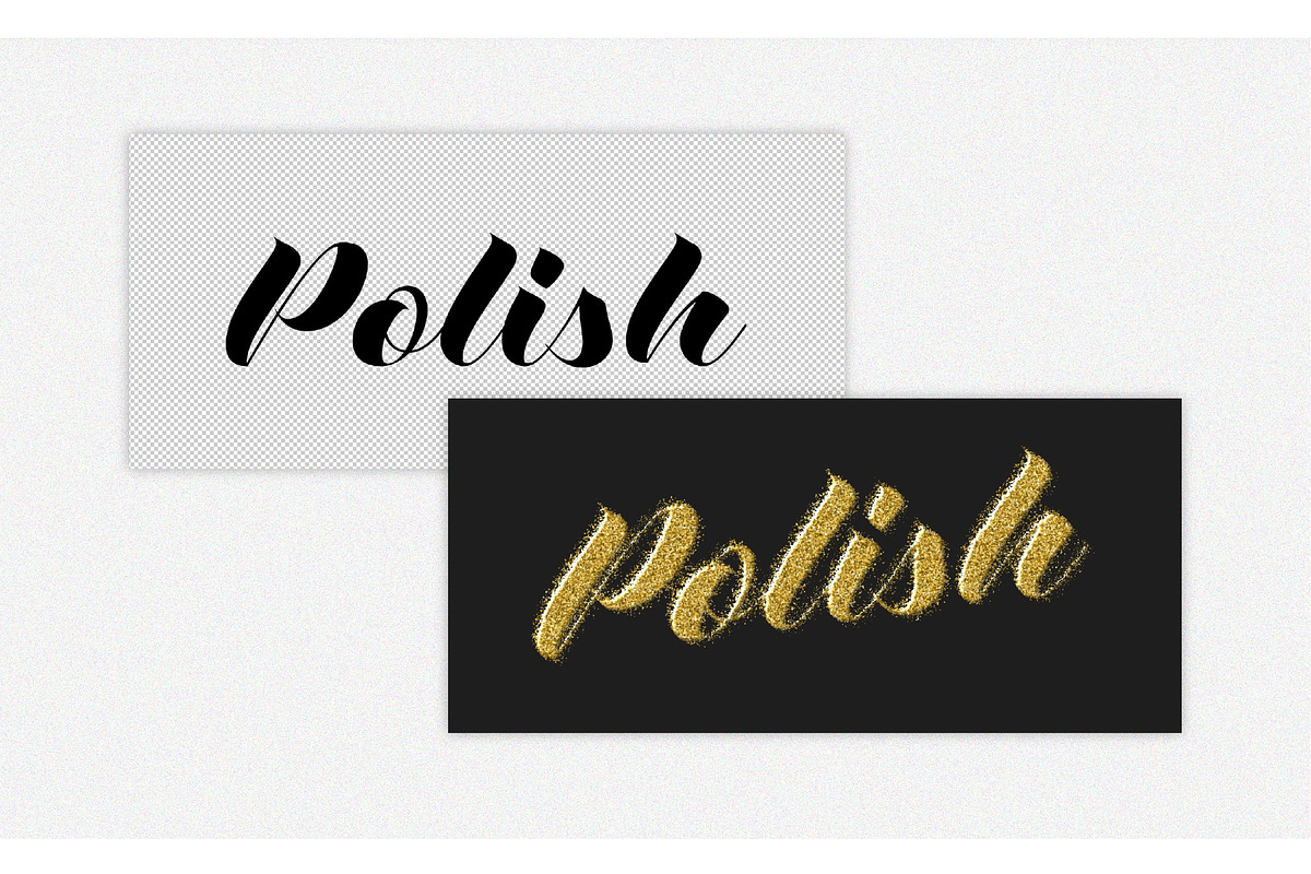 Glitter Polish Text Effect, a Layer Style Add-On by studiogstock (Photo 2 of 2)