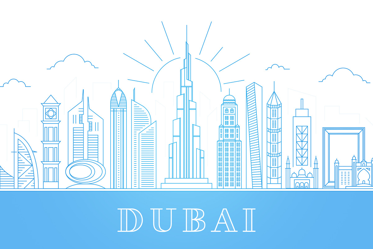 Dubai - Skyline, an Outline Icon by Uniko Studio (Photo 1 of 6)