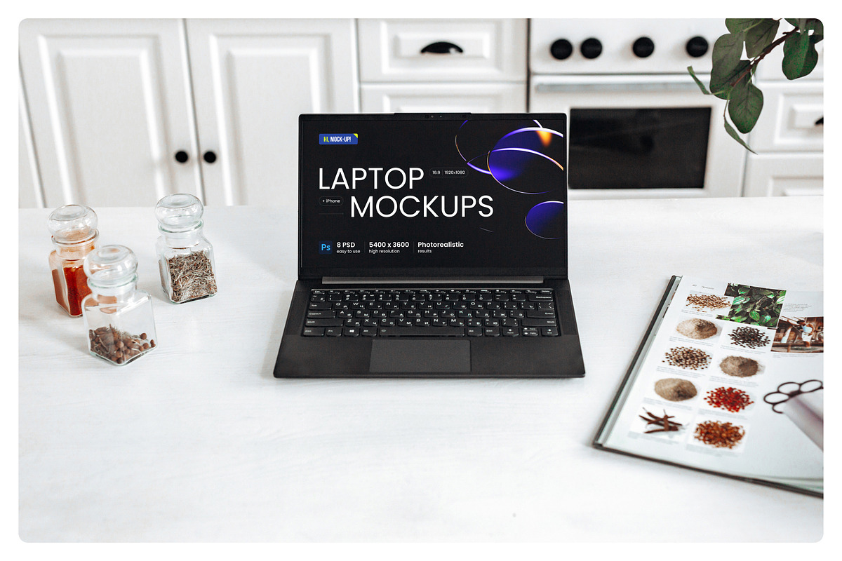 Device PSD Mockups | LAPTOP + IPHONE, a Mac Mockup by Hi, Mock-Up! (Photo 4 of 9)