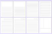 Ultimate Notebook Paper Bundle Canva, a Stationery Template by Mustafiz (Thumbnail 8 of 9)