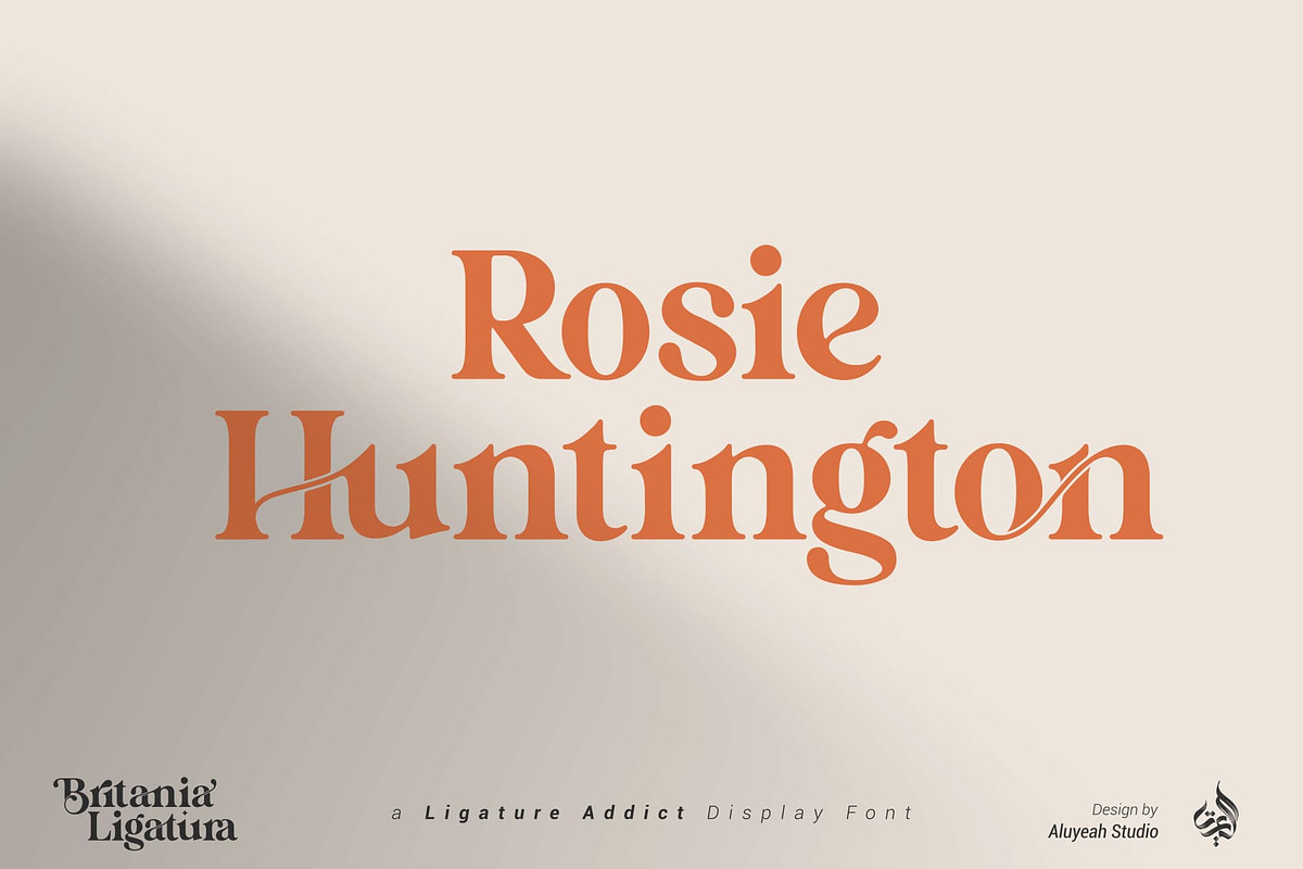 Britania Ligatura, a Font by Aluyeah Studio (Photo 7 of 16)