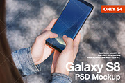 New Modern Galaxy S8 Street Mockup, an Android Mockup by StartMockups.com (Thumbnail 2 of 2)