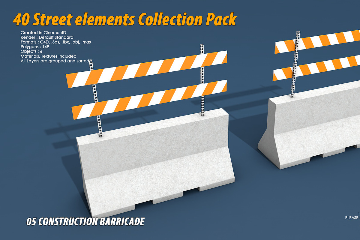 40 Street elements Collection Pack, an Architecture 3D Model by multimedia4ds (Photo 10 of 70)