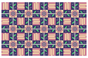 Geometric floral arrangement, a Pattern Graphic by Creative Backgrounds