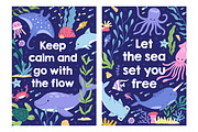 Marine life. Sea set, banner, cards, an Animal Illustration by Good Studio (Thumbnail 8 of 12)
