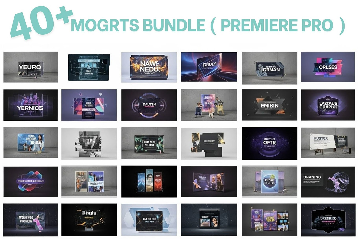 MOGRTs – 40 Motion Graphics Template, a Social Media Template by Crox Studio | Digital (Photo 1 of 11)