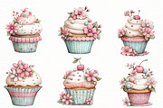Spring cupcake clipart, an Illustration by Designworld (Thumbnail 5 of 5)
