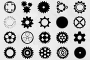 Gears Silhouette SVG, a Technology Illustration by newminddesign (Thumbnail 1 of 3)