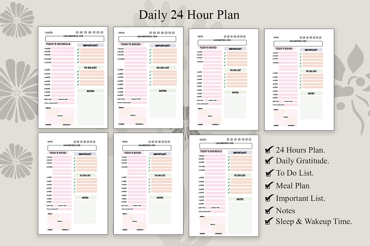 Daily Planner and Habit Tracker, a Stationery Template by Sam_Powerhouse (Photo 4 of 5)