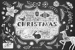 Christmas hand drawn pack