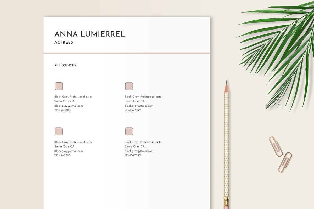 Creative Resume for Actor, Dancer, a Resume Template by Stanin Studio (Photo 6 of 10)
