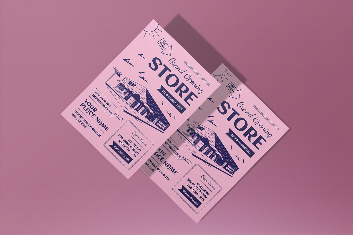 Grand Opening Store Flyer, a Flyer Template by graphicook
