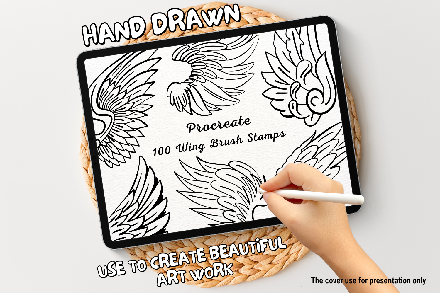 100 Wing Procreate Stamps, a Brush Add-On by Painter Creative Books
