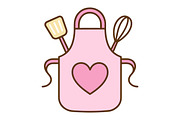 Cute Mom Kitchen Apron SVG, an Object Graphic by Creative Art (Thumbnail 1 of 6)