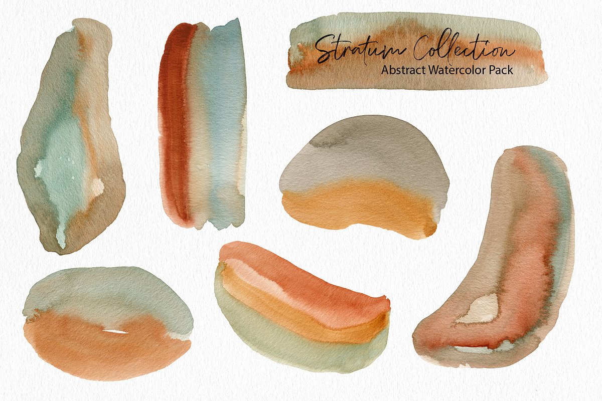 Stratum Watercolor Abstract Textures, a Texture Graphic by Marmoris.Arts (Photo 9 of 13)