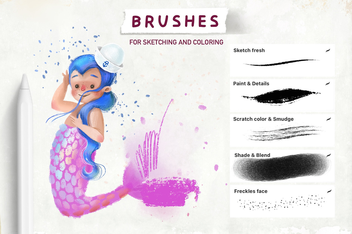 Procreate Children's Character Kit, a Brush Add-On by Rosangela Curti (Photo 3 of 16)