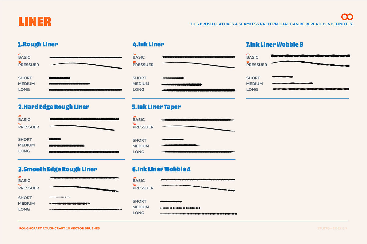 Rough Craft 11 VECTOR Brushes, a Brush Add-On by Studio Mei Design (Photo 2 of 13)