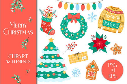 Cute Christmas PNG & Vector Clipart