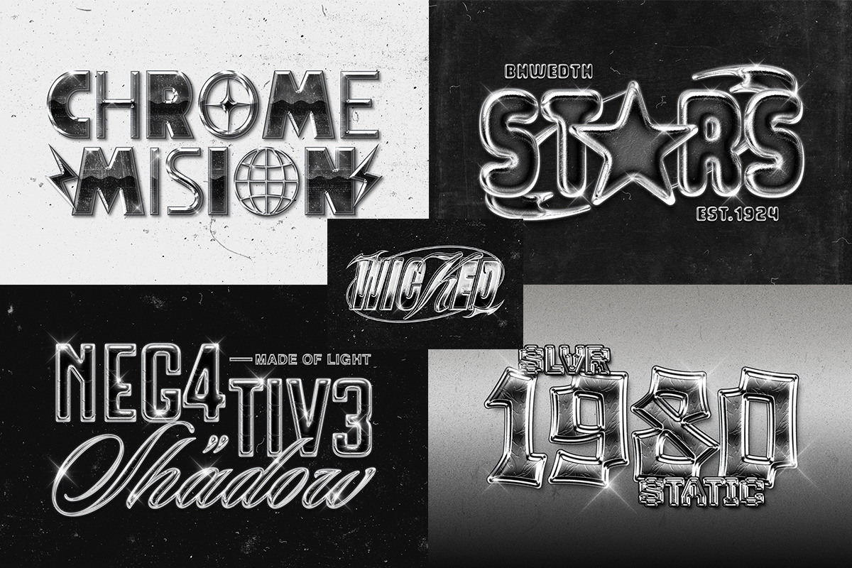 Chrome Metallic Text Effect, a Layer Style Add-On by Matsero (Photo 3 of 4)