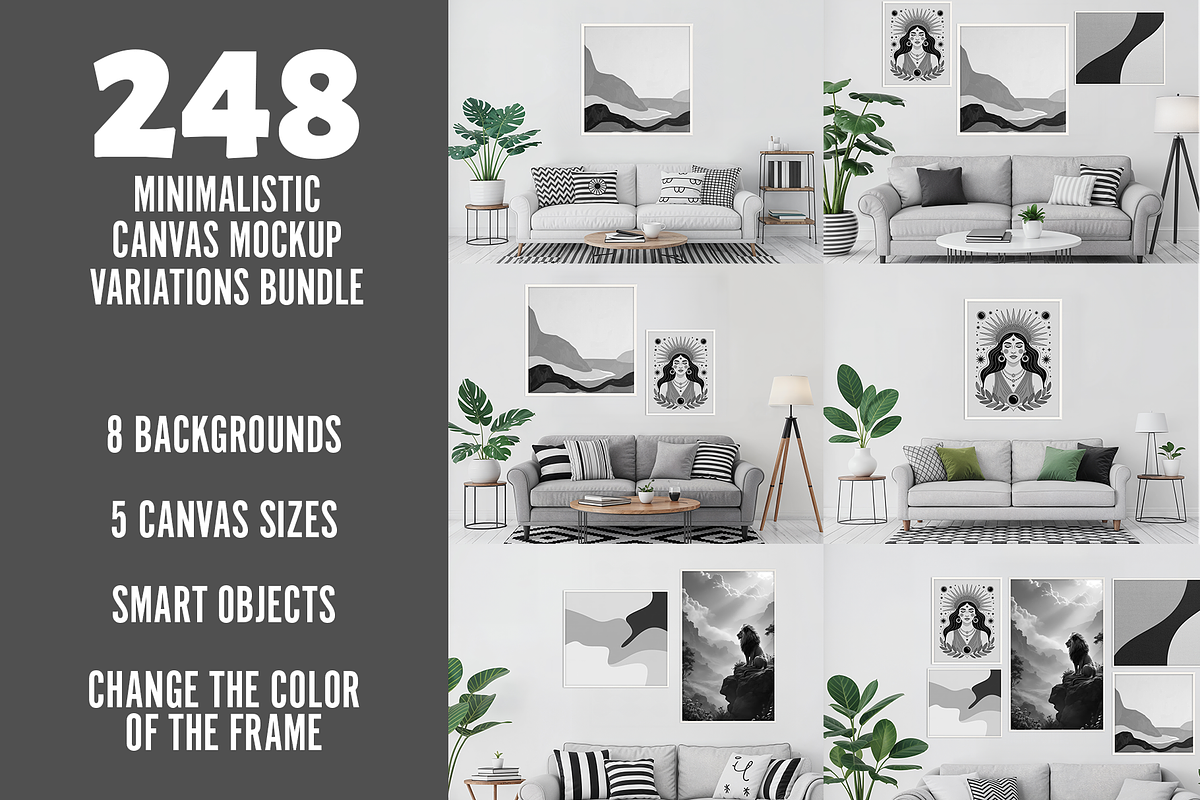 248 Minimalist Canvas Mockup Bundle, a Mockup by Redmixx Design (Photo 1 of 8)