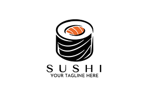 Logo Sushi Japanese Food Design, a Branding & Logo Template by Megafox Studio