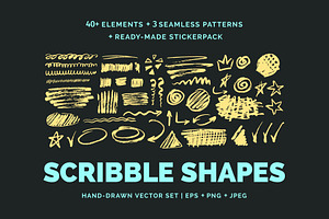 Scribbles Set Doodle Style