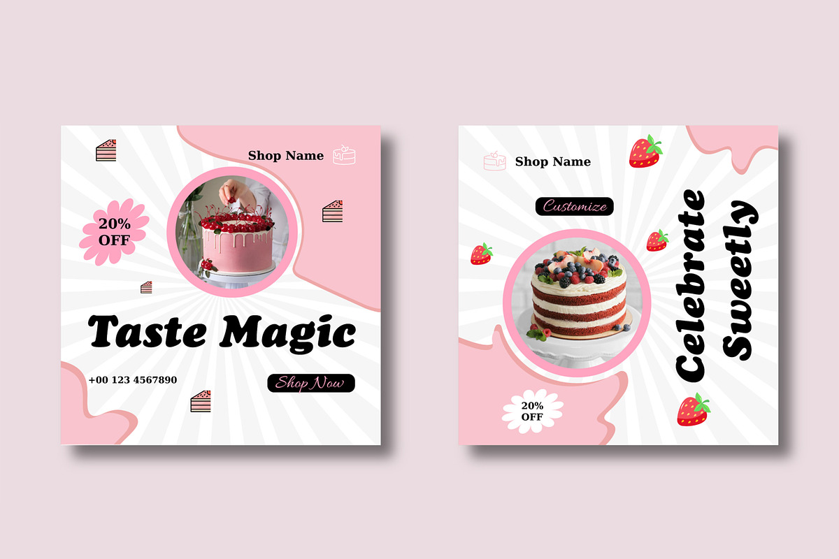 Bakery and Dessert Shop Social Media preview 4