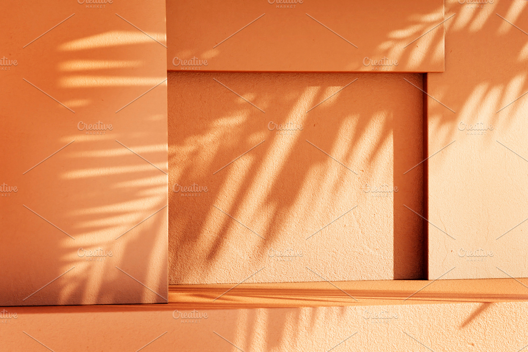 Minimal background palm shadow, an Architecture Photo by hitdelight