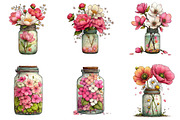 Spring Flowers Jar Clipart, an Illustration by Sublimation Artist (Thumbnail 7 of 7)