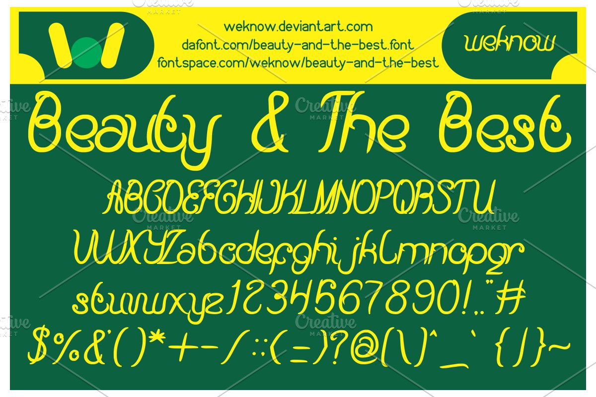 beauty and the best font preview 2