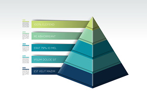 Pyramid Infographic, Triangle Chart