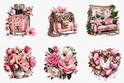 Valentines Day Clipart PNG Girly, an Illustration by CreationArt (Thumbnail 5 of 5)