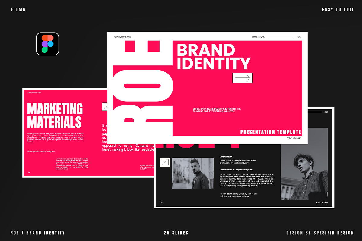 ROE Brand Identity Figma, a Presentation Template by Spesifikstd (Photo 1 of 13)