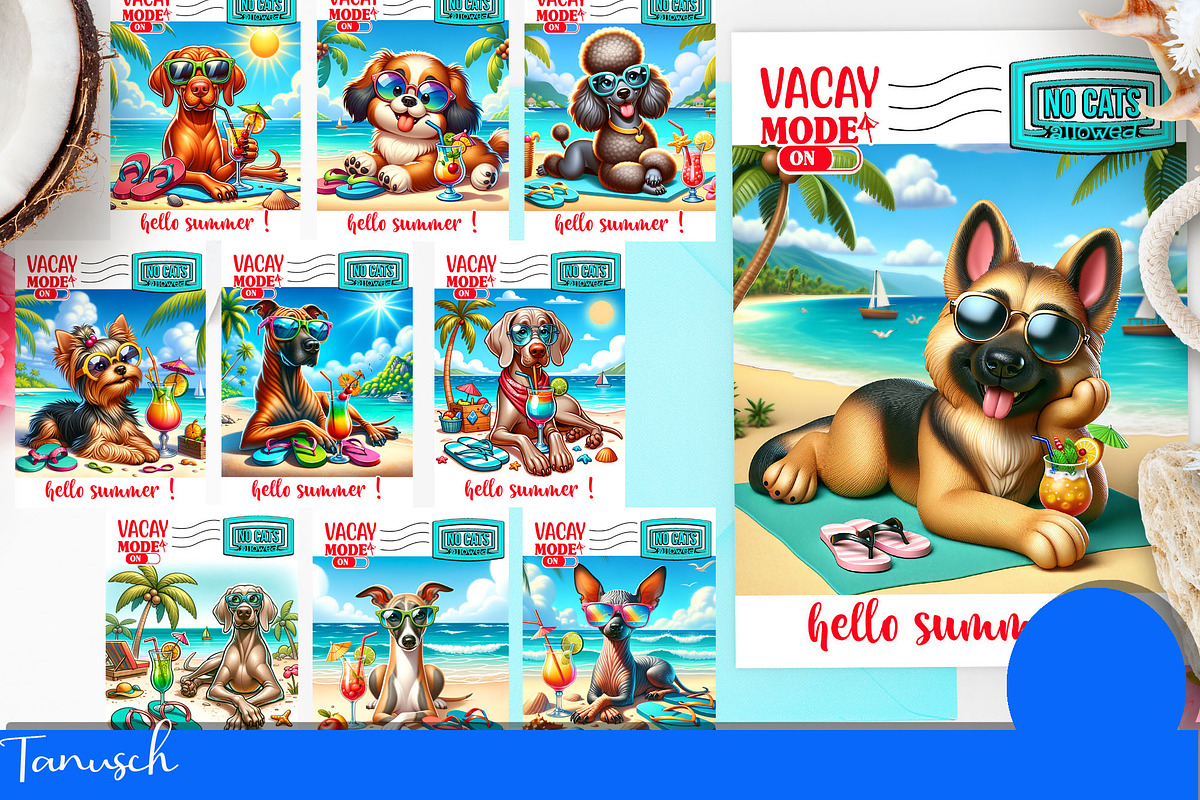 holiday dog breeds mega bundle, an Animal Illustration by TanuschArts (Photo 14 of 24)