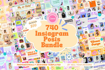 Ultimate 750 Instagram Pos, a Social Media Template by HellYeahDesigns