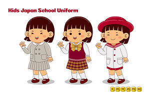 Kids Japan School Uniform Vector #10, an Object Graphic by MEDZ